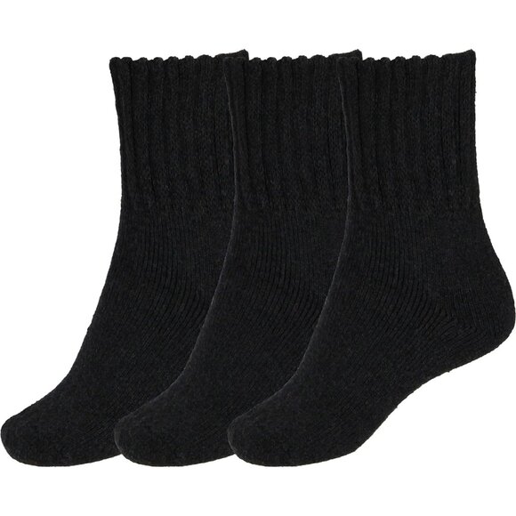 BenSorts Women 3 Packs Black Winter Thick Warm Polyester Boots Socks - Picture 1 of 5